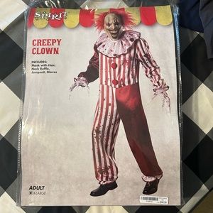 Spirit Halloween Adult Creepy Clown Costume